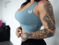 Image 5 of UPerform Elevate Cross Back Bra- Blue