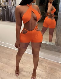 Image 1 of Sexy Bandaged Two Piece Set (orange)