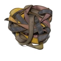 Image 2 of 1PC. DETOUR  42" hand dyed wrist wrap bracelet silk ribbonby COLOR KISSED SILK