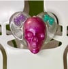 Lucky Bones - Heart/Skull Brooch