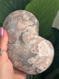 Image 3 of XL HQ FLOWER AGATE HEART -MADAGASCAR-