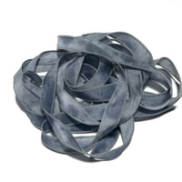Image 3 of 1PC. SPELLBOUND  42" Hand dyed finished edge Habotai silk ribbon