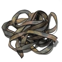 Image 4 of 1PC.  JUNGLE VINES  42" Hand dyed finished edge Habotai silk ribbon