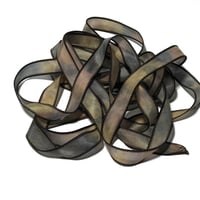 Image 6 of 1PC.  JUNGLE VINES  42" Hand dyed finished edge Habotai silk ribbon