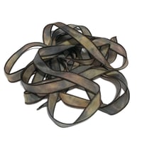 Image 7 of 1PC.  JUNGLE VINES  42" Hand dyed finished edge Habotai silk ribbon