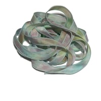 Image 2 of 1PC.  BREATHLESS  42" Hand dyed finished edge Habotai silk ribbon