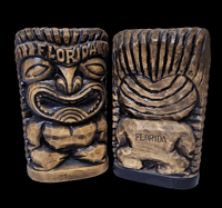 Image 2 of Set of Vintage Florida Ceramic Tiki Banks FREE SHIPPING
