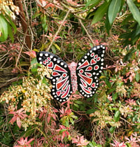 Image 2 of Hand Painted Slate Butterfly (with 4 small lovehearts)