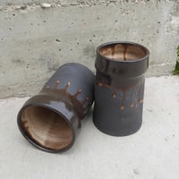 Image 1 of deep brown mug/vases