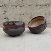 Image 1 of deep brown small bowls