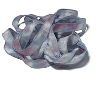 Image 4 of 1PC. LOOKING GLASS  42" Hand dyed finished edge Habotai silk ribbon