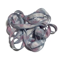 Image 5 of 1PC. LOOKING GLASS  42" Hand dyed finished edge Habotai silk ribbon