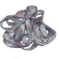 Image 6 of 1PC. LOOKING GLASS  42" Hand dyed finished edge Habotai silk ribbon