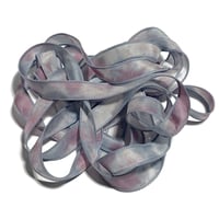 Image 8 of 1PC. LOOKING GLASS  42" Hand dyed finished edge Habotai silk ribbon