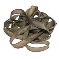 Image 3 of 1PC. SAGEBRUSH  42" Hand dyed finished edge Habotai silk ribbon