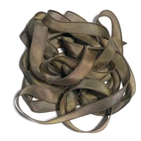 Image 5 of 1PC. SAGEBRUSH  42" Hand dyed finished edge Habotai silk ribbon