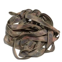 Image 1 of 1PC. COUNTRY ROADS  42" Hand dyed finished edge Habotai silk ribbon