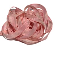 Image 5 of 1PC. PINK LEMONADE  42" Hand dyed finished edge Habotai silk ribbon