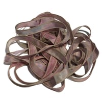 Image 2 of 1PC. DUSTY ROSE  42" Hand dyed finished edge Habotai silk ribbon