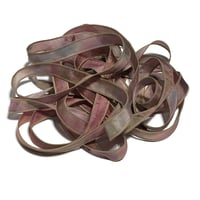 Image 3 of 1PC. DUSTY ROSE  42" Hand dyed finished edge Habotai silk ribbon