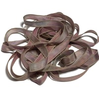 Image 4 of 1PC. DUSTY ROSE  42" Hand dyed finished edge Habotai silk ribbon