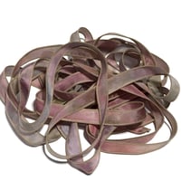 Image 6 of 1PC. DUSTY ROSE  42" Hand dyed finished edge Habotai silk ribbon
