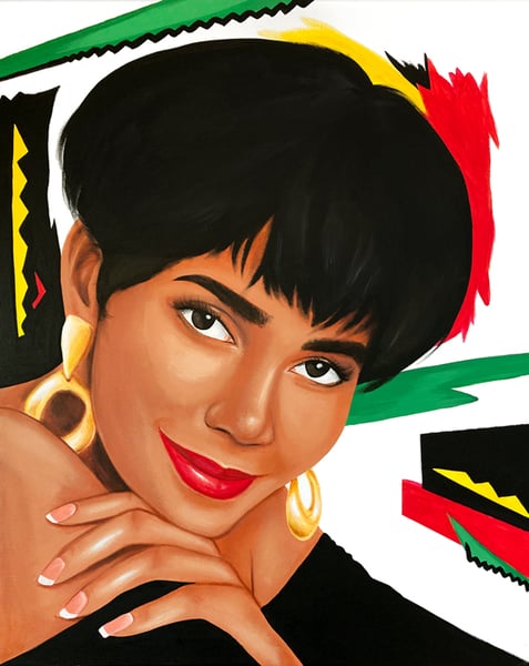 Image of Fly Like 90's Halle (Acrylic Painting)