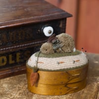 Image 1 of Bunny on a Box ~ Chocolate ~ Original Work ~ 6"