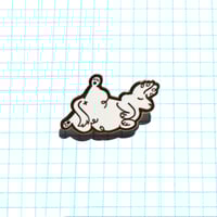 SLEEPIN' DOG HARD ENAMEL PIN 