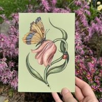 Image 3 of Gold Foil Garden Friends Postcards