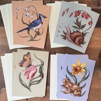 Image 10 of Gold Foil Garden Friends Postcards