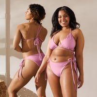 Image 9 of Cotton Candy Pink - All-over print recycled string bikini