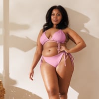 Image 7 of Cotton Candy Pink - All-over print recycled string bikini