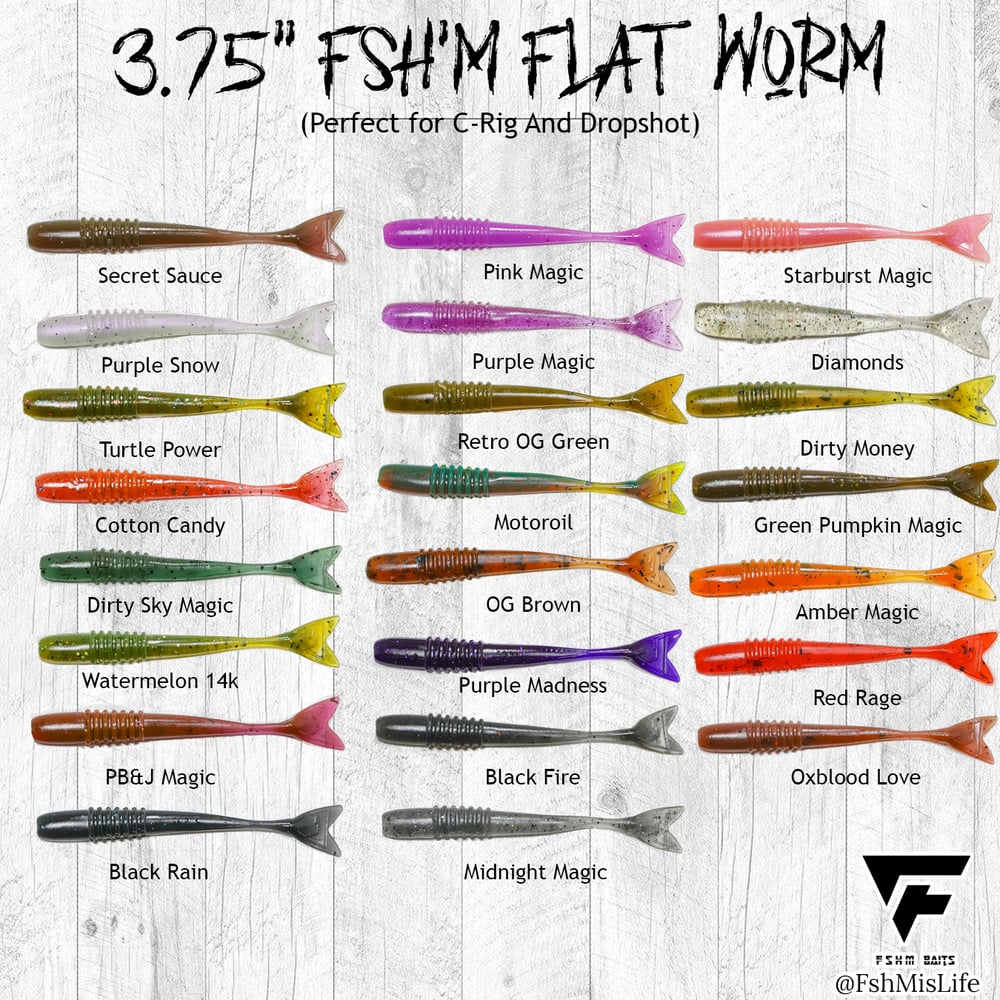 3.75" Fsh'M Flat Worm
