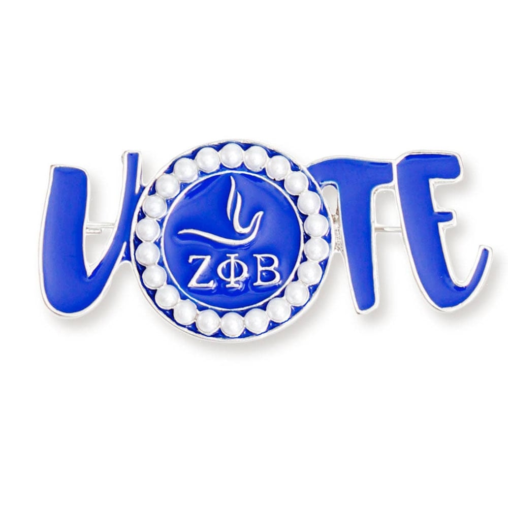 Image of Brooch Zeta Phi Vote Sorority Pin