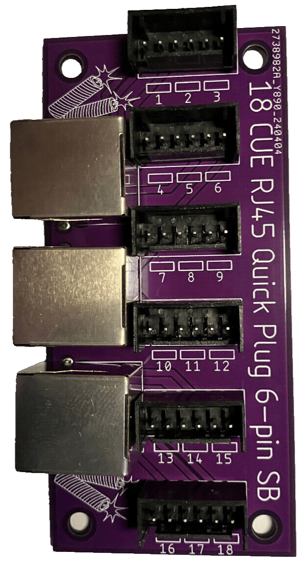 18 CUE Quick Plug 6-pin 3 RJ45