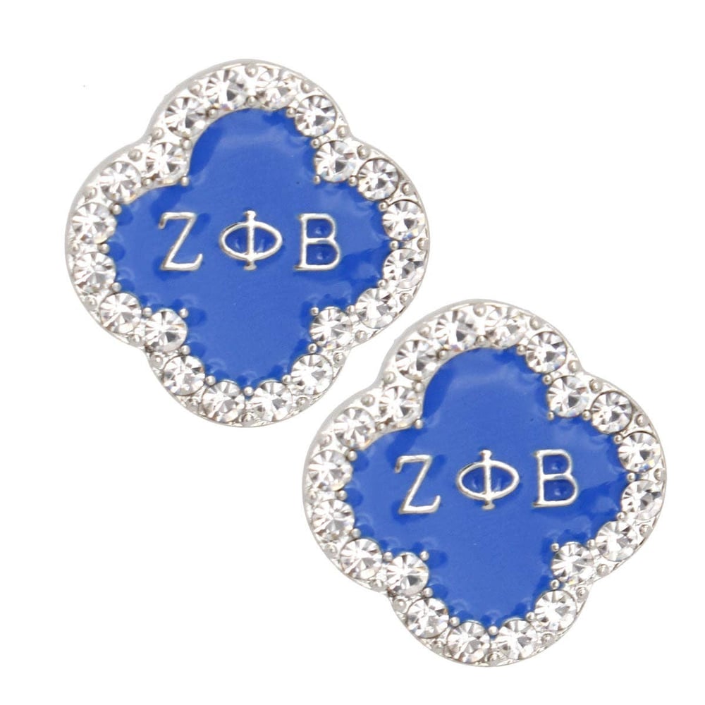 Image of Zeta Phi Beta Sorority Stud Earrings