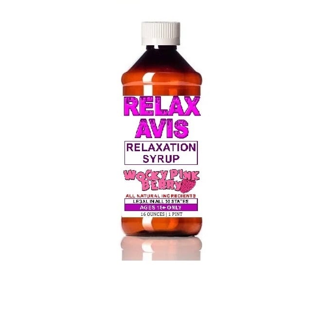 Image of 'Wocky' Pink (Berry) Relaxavis Relaxation Syrup (2oz,8oz,16oz)