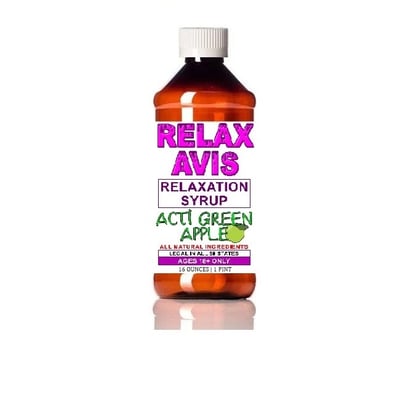 Image of 'Acti' Green (Apple) Relaxavis Relaxation Syrup (2oz,8oz,16oz)