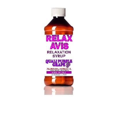 Image of 'Quali' Purple (Grape) Relaxavis Relaxation Syrup (2oz,8oz,16oz)