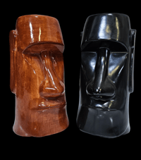 Image 1 of Vintage Pair of Moai Mugs from The Tikis FREE SHIPPING