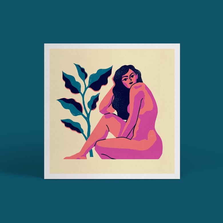 Image of 'Girl and plant ' Glicée Print