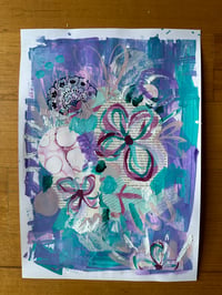 Image 2 of Floral Artwork on paper -  ready to frame SALE