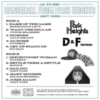 Image 2 of Various Artists - JA to BK: Dancehall from Park Heights 1987-1988 LP (Park Heights)