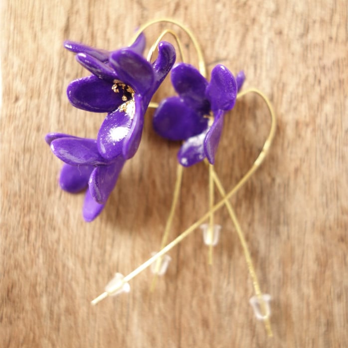 Image of Boucles d'oreilles violettes