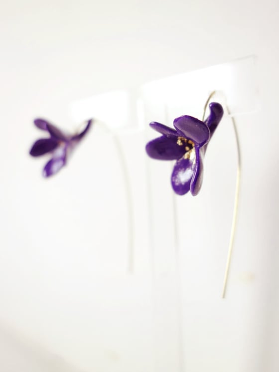 Image of Boucles d'oreilles violettes