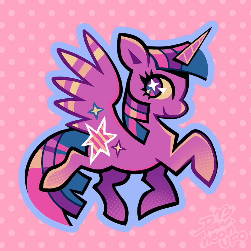 Image of Twilight Sparkle ✨ 2.5'' Rainbow Acrylic Keychain