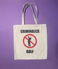 Criminalize Golf tote bag