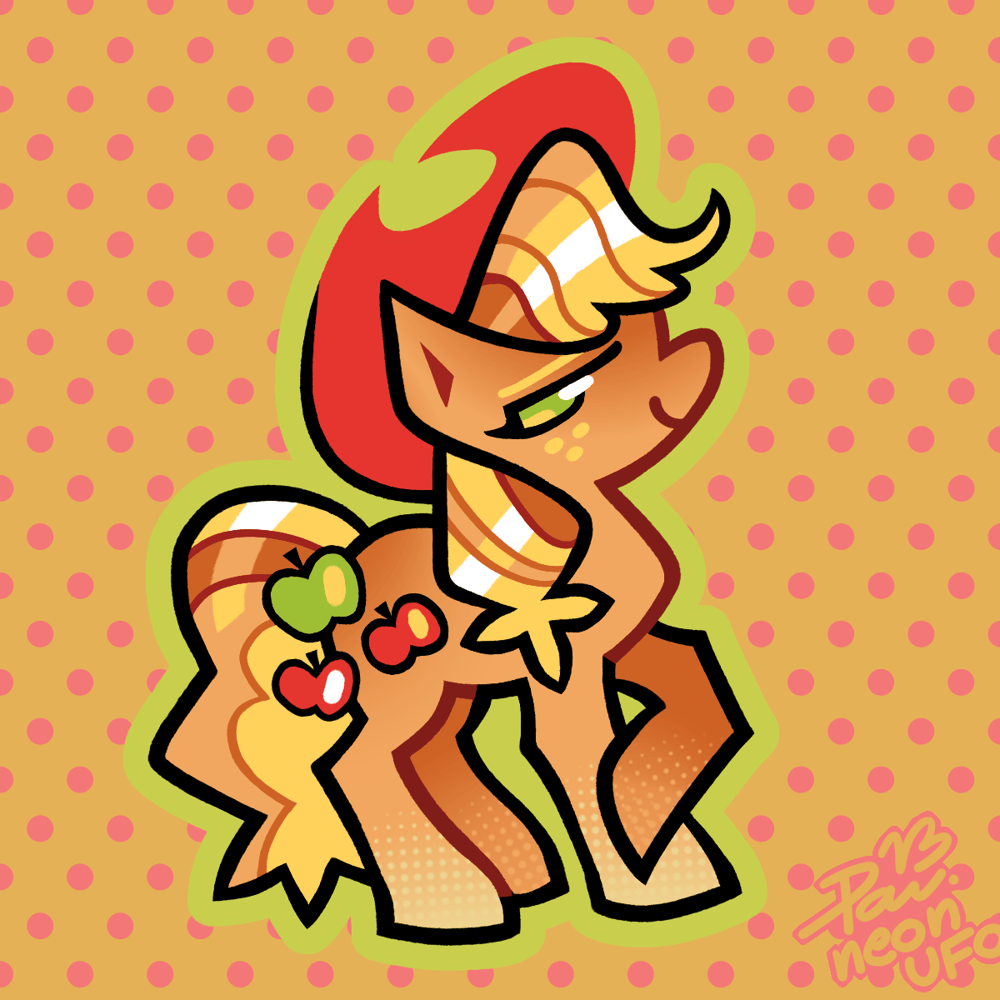 Image of Applejack 🍎 2.5'' Rainbow Acrylic Keychain