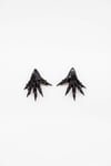 BLACK RESIN PAW EARRINGS 